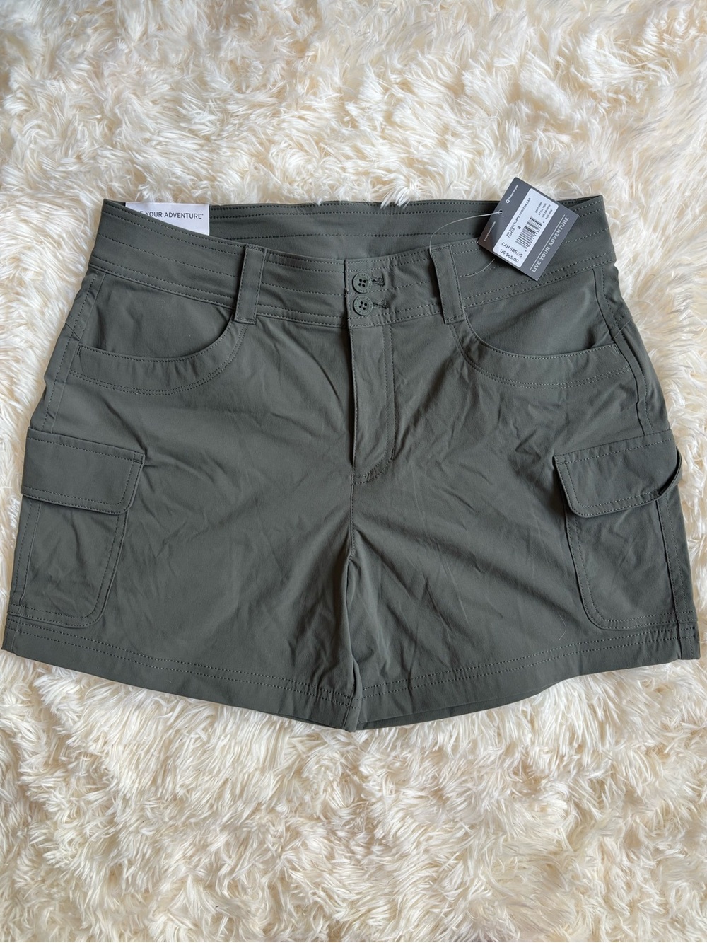 Eddie Bauer Sightscape Horizon Cargo Short Capers Green Sz 8 NWT